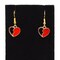Red Heart with Cutout Earrings product 2